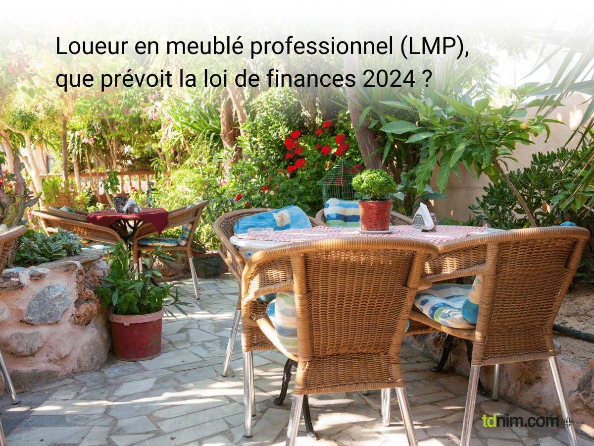Loueur en meublé professionnel (LMP), que prévoit la loi de finances 2024 ? par tdnim.com